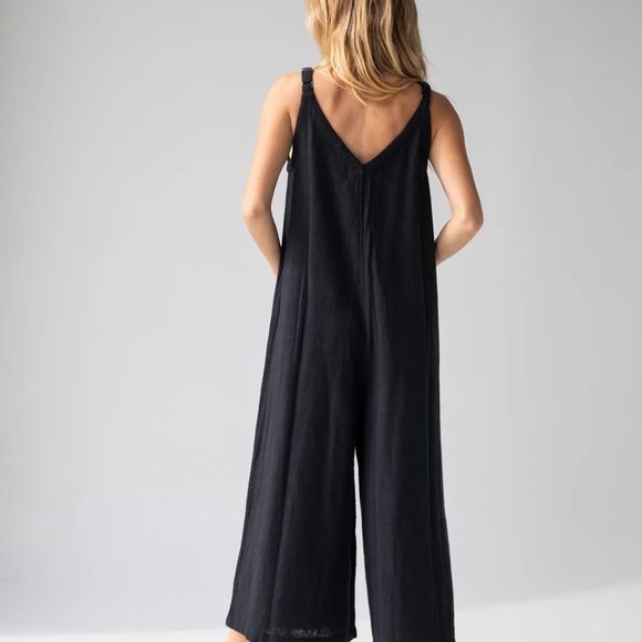 Natural Life Chelsea Cotton Black Jumpsuit - Picture 1 of 4